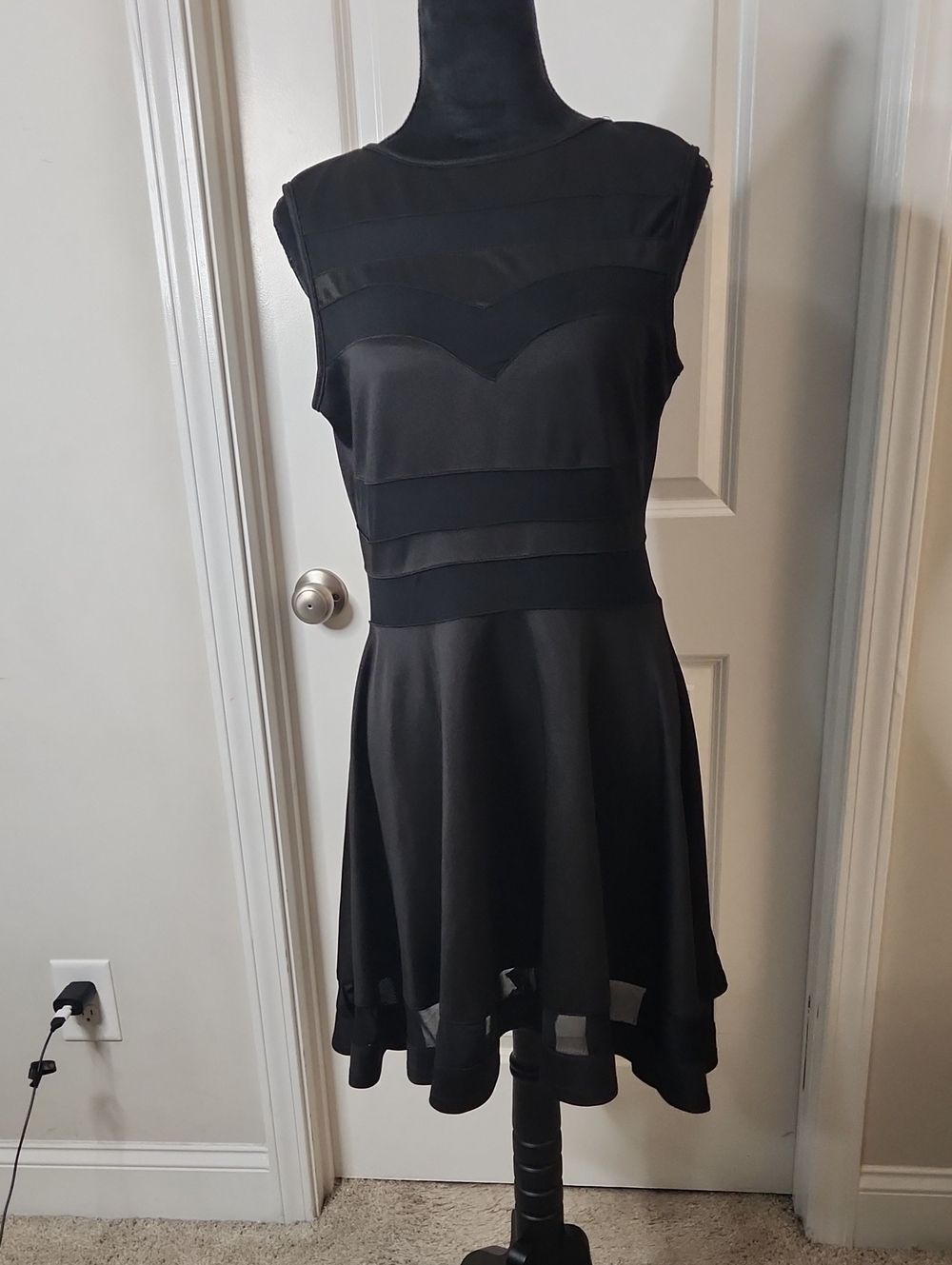 zeagoo Black Sleeveless Fit-and-Flare Mini Dress - XXL